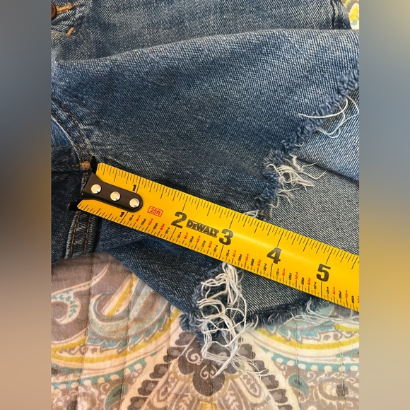 Madewell Button Fly High Rise Denim Shorts Size 24 - Picture 6 of 9